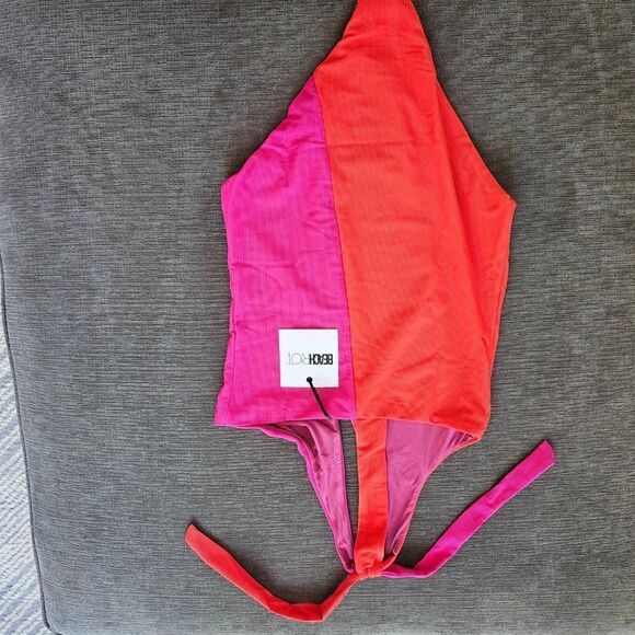 Beach Riot Women's Nia One-Piece Swimsuit Size medium- Magenta Coral - Picture 11 of 14